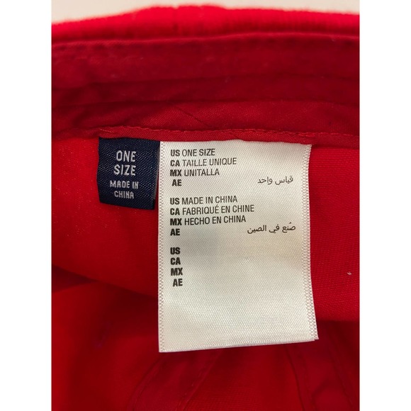 Club Room Embroidered Fishing Theme Baseball Cap Red Adjustable One Size NEW - Picture 6 of 7